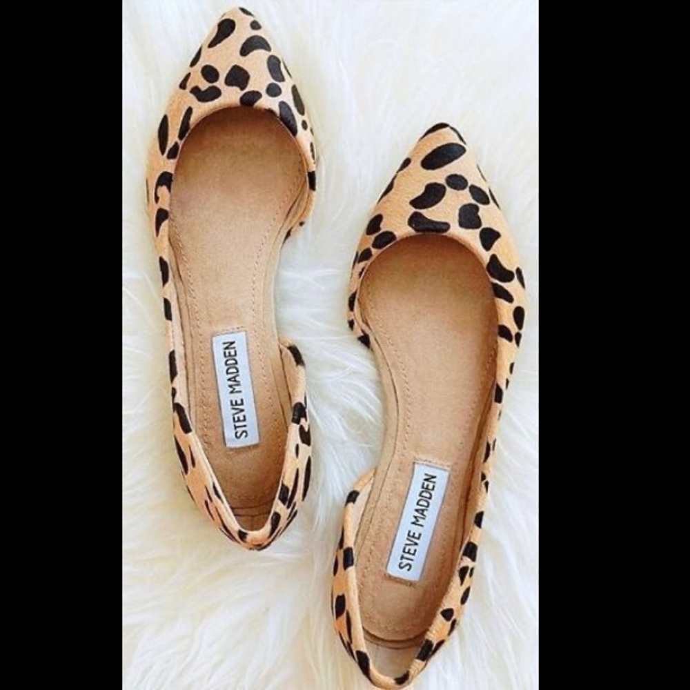Leopard print flats